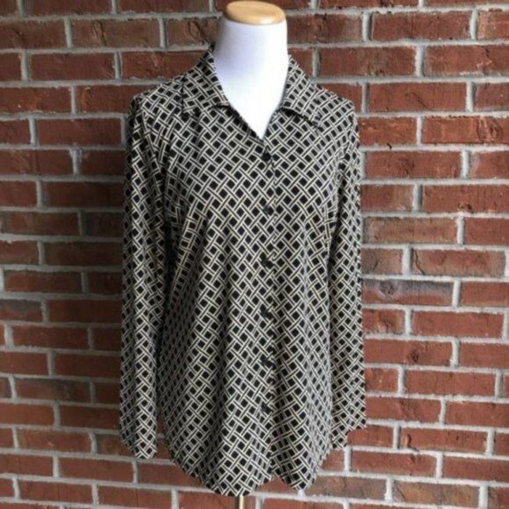 Style & Co Collection Split Hem Blouse -‎ M